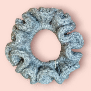 Chouchou gris métallisé