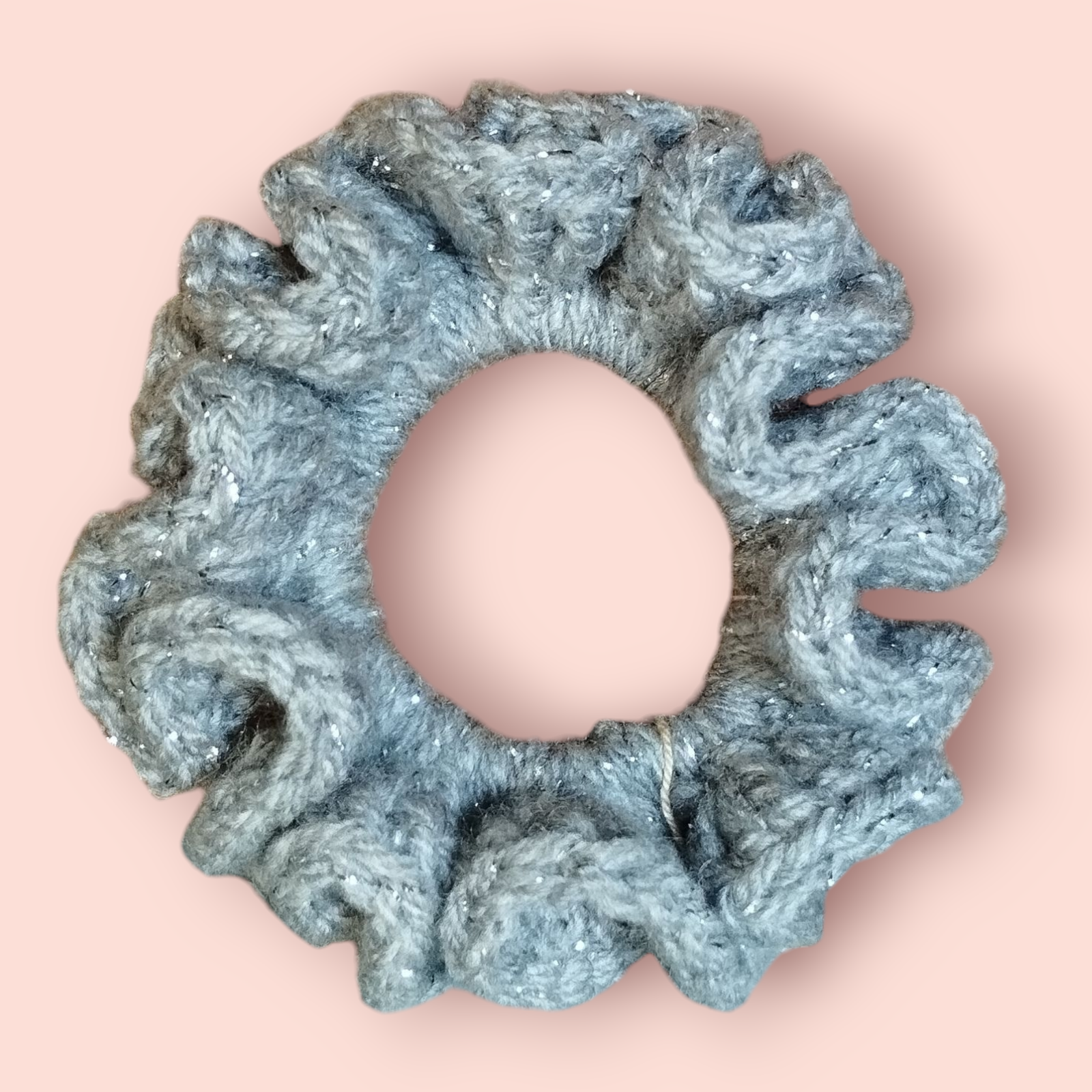 Chouchou gris métallisé