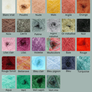 Coloris disponibles pour les commandes