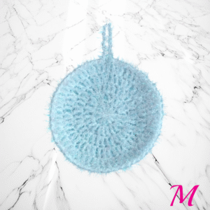 Éponge ronde blanc irisé