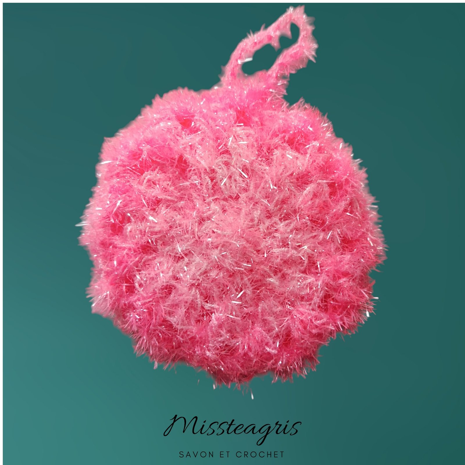 Éponge lavable ronde dégradé neon pink Éponge lavable ronde dégradé neon pink