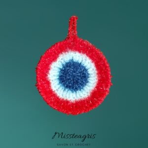 Éponge lavable ronde cocarde