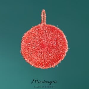 Éponge lavable ronde orange