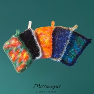 éponges lavables mutlicolores